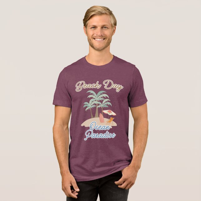 Beach Day Ocean Paradise T Shirt (Framsida Full)