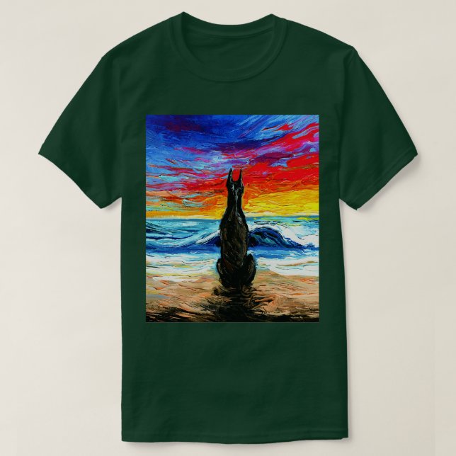 Beach Days Doberman T Shirt (Design framsida)
