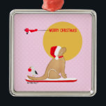 Beach Days Golden Jul Rosa Ornament<br><div class="desc">Ta minnen från en roligt stranddag till Julgran i år med den här söta Golden Retriever-prydnaden. Designad av Naptown Svan!</div>