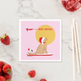 Beach Days Golden Jul Rosa Pappersservett