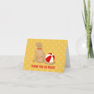 Beach Days Golden Retriever Gult - tack för dina k Kort