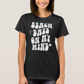 Beach Daze på mind Aesthetic Beach-sommaren T Shirt