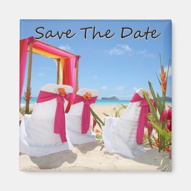 Beach Destination Wedding Magnet (Framsidan)