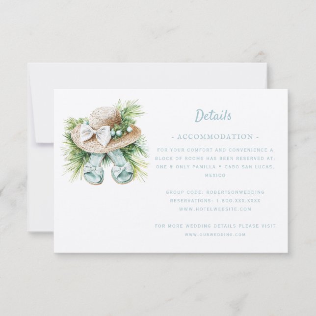 Beach Destination Wedding | OSA kort (Framsida)