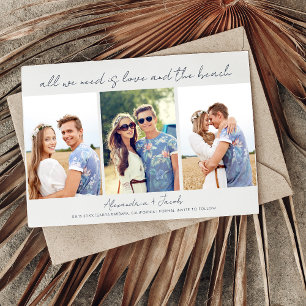 Beach Destination Wedding Photo Save Date Spara Datumet