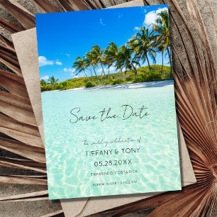Beach Destination Wedding Photo Save Date Spara Datumet