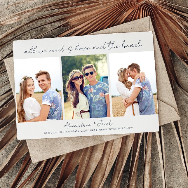 Beach Destination Wedding Photo Save Date Spara Datumet (Skapare uppladdad)