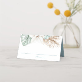Beach Destination Wedding | Tropiska Löv Placeringskort
