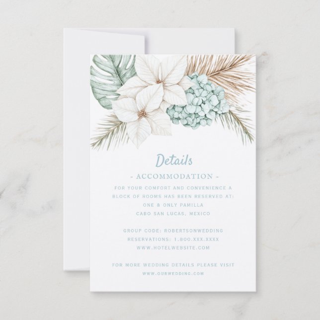 Beach Destination Winter Wedding | Details OSA Kort (Framsida)