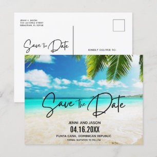 Beach Destinationsbröllop Spara datum  Meddelande Vykort