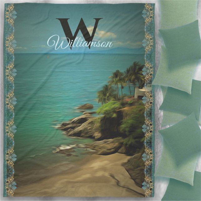 Beach Dream 0026 Fleecefilt (Skapare uppladdad)