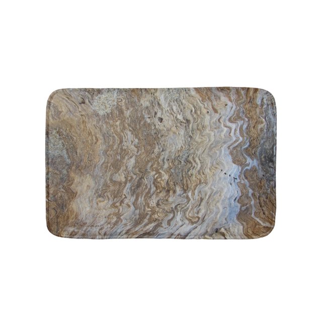 Beach Driftwood Mönster Woodgrain Coastal Badrumsmatta (Framsidan)