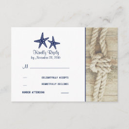 Beach Driftwood Rustic Nautical Bröllops OSA Cards Kort