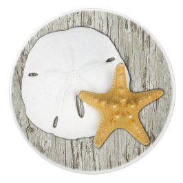 Beach Driftwood Starfish Sand Dollar Knopp
