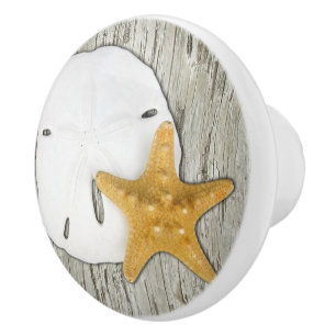 Beach Driftwood Starfish Sand Dollar Knopp