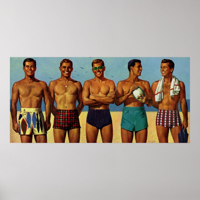 Beach Dudes 1950-talet Poster (Framsidan)