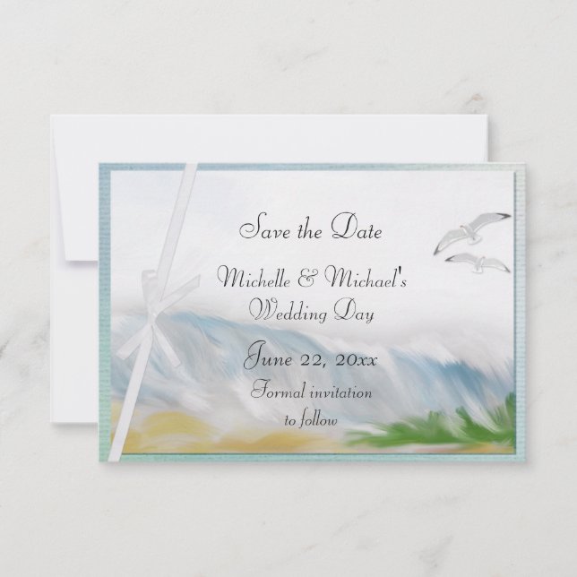 Beach Dunes Romantik Spara datumet (Framsida)