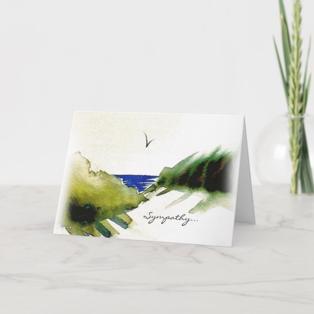 Beach Dunes Sympathy Card Kort (Framsida)