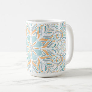 Beach Esc Watercolor Mandala Kaffemugg