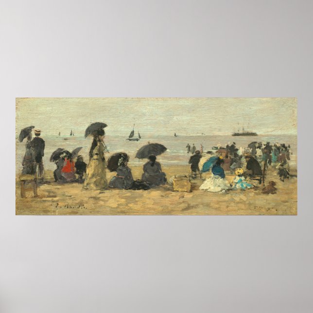 Beach - Eugène Boudin Fine Art Poster (Framsidan)