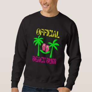 Beach Fabulous-Flinflip flops-Handflatan-Träd-Beac Lång Ärmad Tröja
