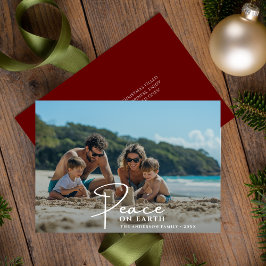 Beach Family Photo Peace på jorden Jul Julkort