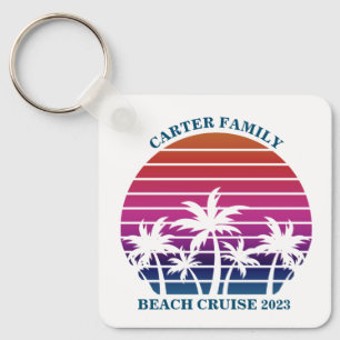 Beach Family Reunion Anpassningsbar Cruise Summer Nyckelring