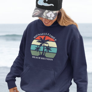 Beach Family Reunion Sunset Island Anpassningsbar  Hoodie