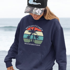Beach Family Reunion Sunset Island Anpassningsbar  Hoodie