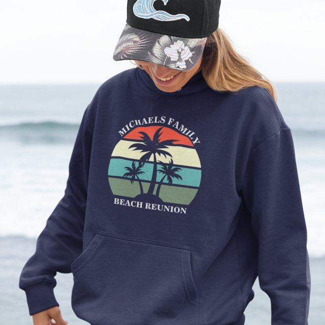 Beach Family Reunion Sunset Island Anpassningsbar  Hoodie (Skapare uppladdad)