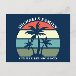 Beach Family Reunion Sunset Island Anpassningsbar  Vykort