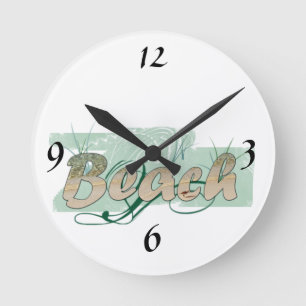 Beach Färg Clock Rund Klocka