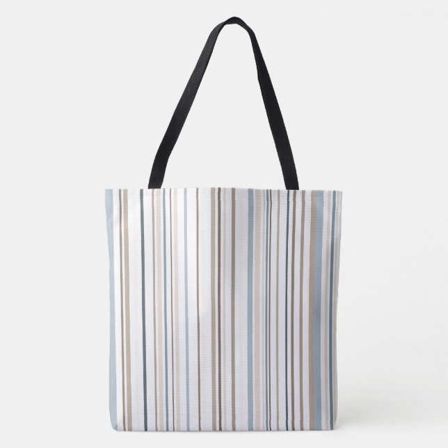 Beach Färg rand Tote Bag Tygkasse (Framsida)