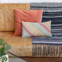 Beach Färg Scheme Stripe Dekorativ kudde