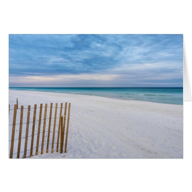 Beach Fence MorgDestin Florida Greeting Card Hälsningskort (Framsidan Horizontal)