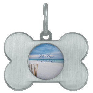 Beach Fence MorgDestin Florida Pet Tag ID-bricka Husdjur