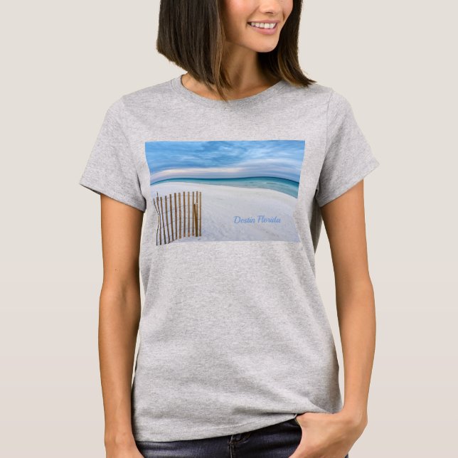 Beach Fence MorgDestin Florida T-Shirt (Framsida)