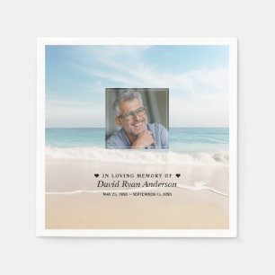 Beach Firande of Life Photo Funeral Memorial Pappersservett
