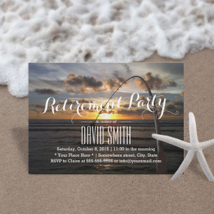 Beach Fishing Pension Party Inbjudningar