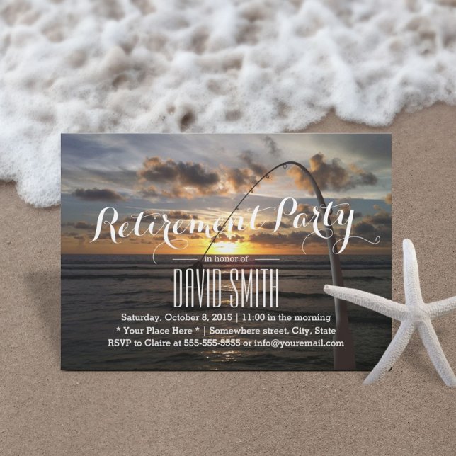 Beach Fishing Pension Party Inbjudningar (Skapare uppladdad)