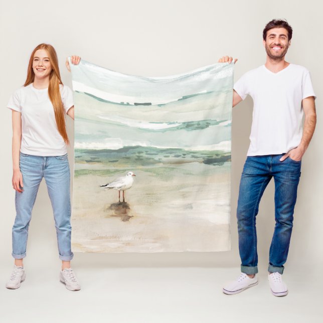 Beach Fiskmås Cove Fleecefilt (På plats)