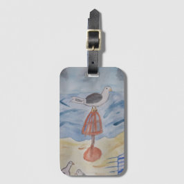 Beach Fiskmåsar Luggage Label Bagagebricka