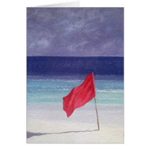 Beach Flagga - Storm Warning 1985 Hälsningskort
