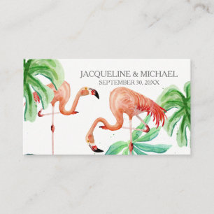 Beach Flamingo Tropical Löv Escort Bord Seating Placeringskort