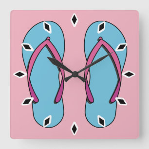 Beach Flinflip flops Fyrkantig Klocka
