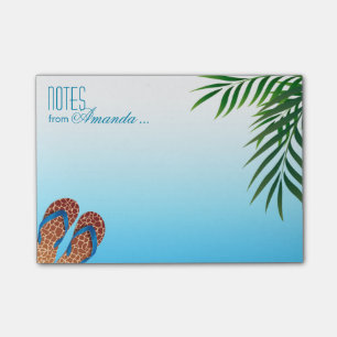 Beach Flinflip flops Personlig Post-it Block
