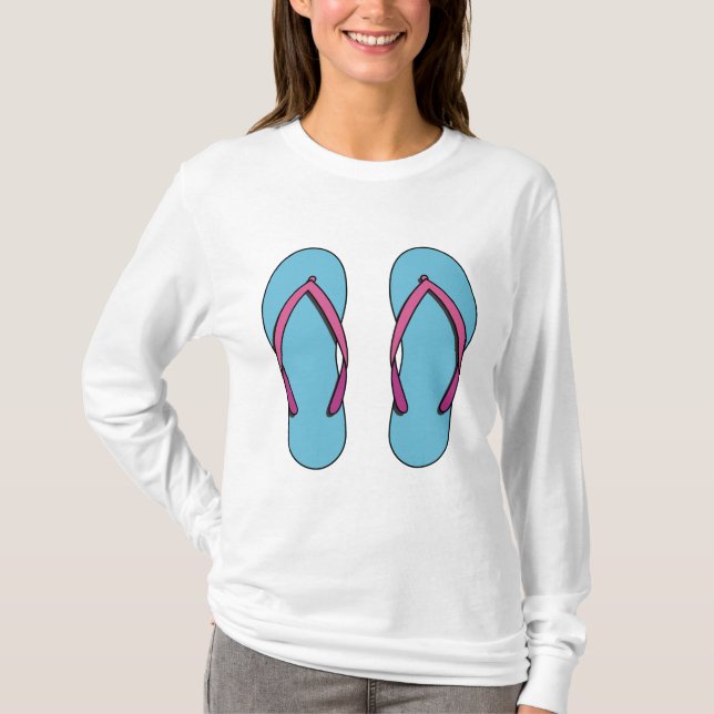 Beach Flinflip flops T Shirt (Framsida)