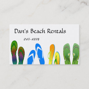 Beach Flinflip flops Visitkort