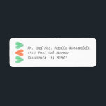 Beach Flip Flop Hearts Turcoise Coral Label Returadress Etikett<br><div class="desc">Den här skarpa, moderna returadressetiketten för strand har färgstarka flip-flops i form av hjärtan. I denna palett i färg finns kusttoner av turkos och korall. Välj Anpassa för ytterligare alternativ. Kontakta oss på modernmatrimony@gmail.com om du vill ha alternativ för anpassningsbar färg utan extra kostnad. Vi kan göra den här designen...</div>