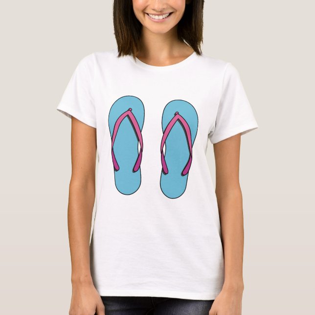 Beach Flip Flops T Shirt (Framsida)